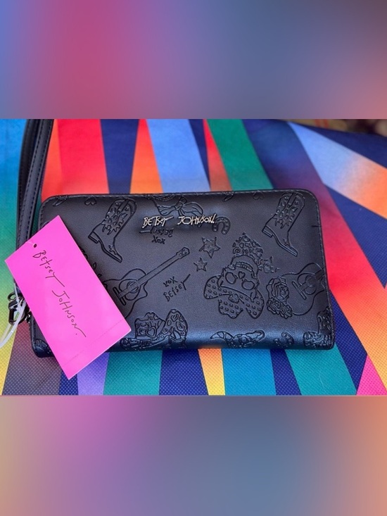 Betsey Johnson Handbags - Betsey Johnson embossed Skelton Cowboys wallet/wristlet. NWT